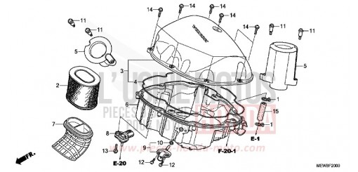 FILTRE A AIR NT700VAB de 2011